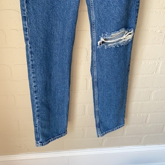 Free people jeans the lasso denim in sapphire‎ button fly high rise distressed - Picture 4 of 11
